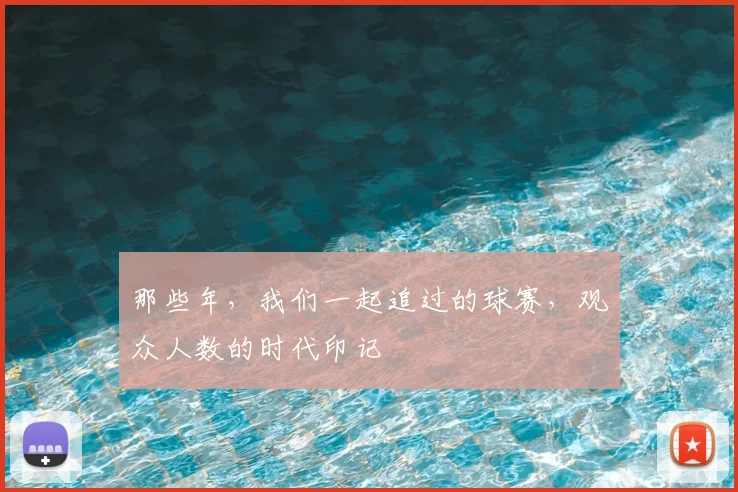 那些年,我们一起追过的球赛,观众人数的时代印记